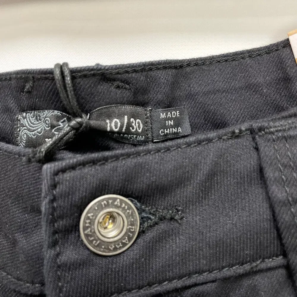 prAna Womens Oday Skinny Jeans Size 10 30x30 Black Out High Rise Stretch NWT - Picture 8 of 10
